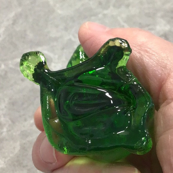 Vtg Westmoreland 2.5” Glass Bulldog Figurine Rhinestone Eyes - Picture 6 of 7